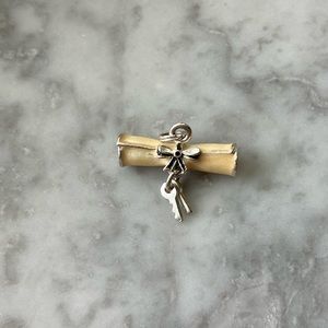 Sterling & Enamel Diploma Charm